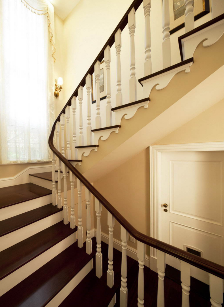 美式風格樓梯裝修效果圖，這樣的美式樓梯考慮一下?