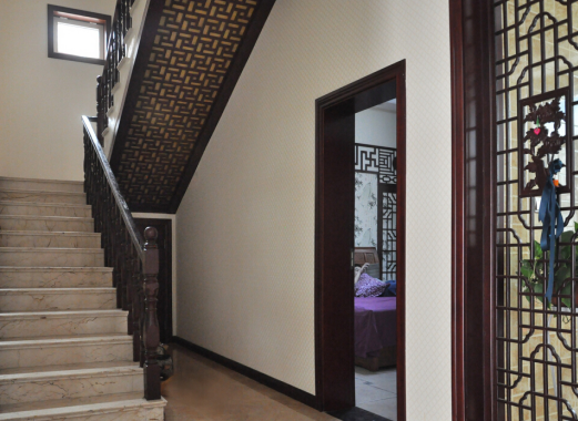 中式風格樓梯裝修效果圖，充滿典雅古韻的樓梯設計!
